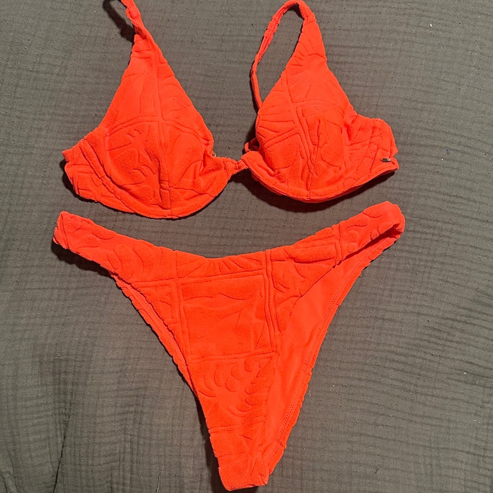 Rip Curl neon pink/orange bikini set M